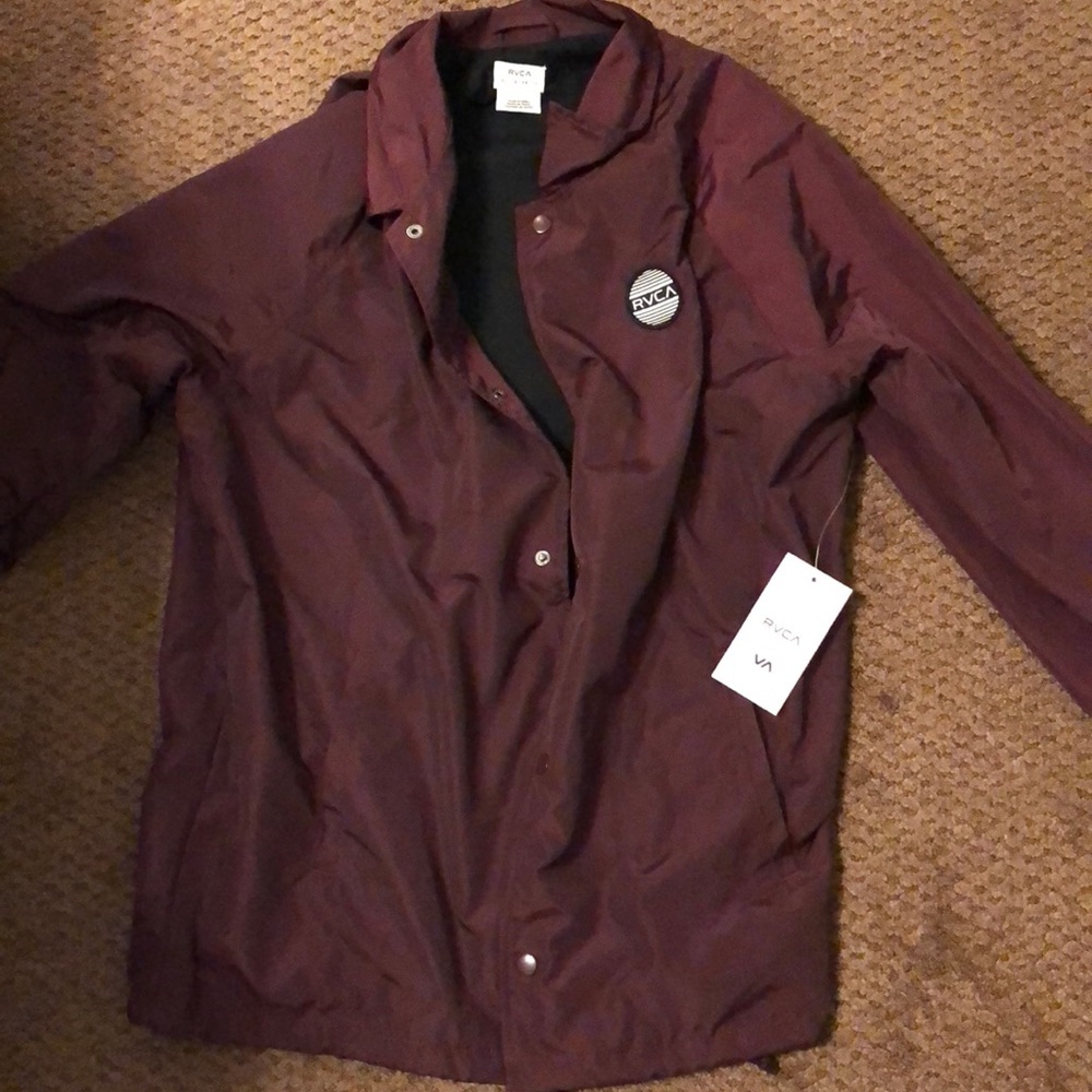 RVCA Burgundy windbreaker